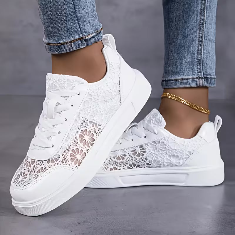 Seraphina | Gloss Lace Sneakers