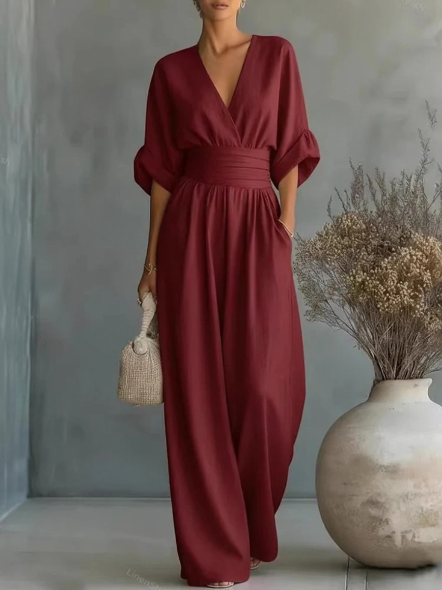 Elira | Essential V-Neck Jumpsuit
