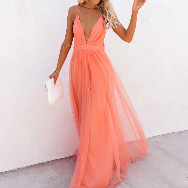Coral Light Maxi Dress