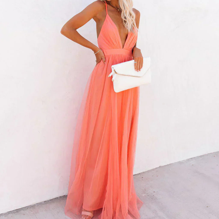 Coral Light Maxi Dress