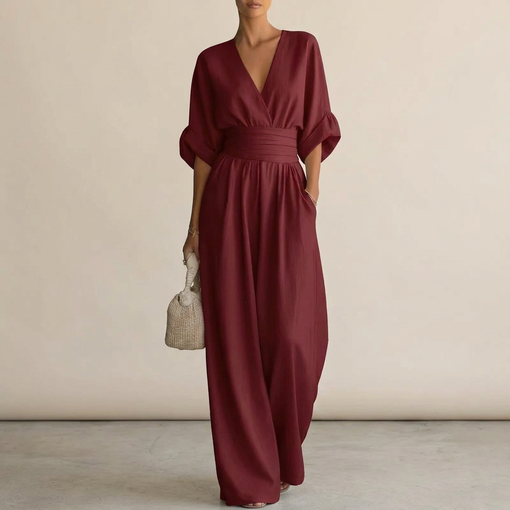 Elira | Essential V-Neck Jumpsuit