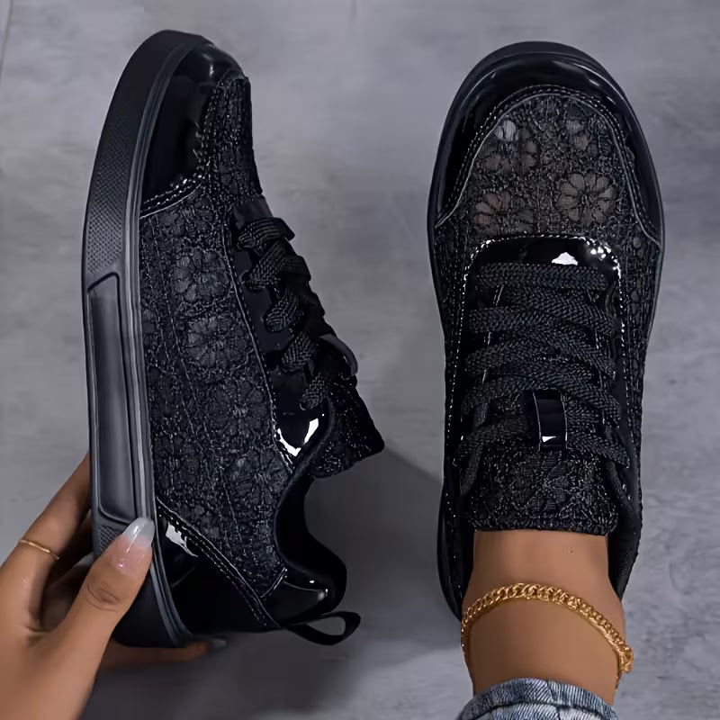 Seraphina | Gloss Lace Sneakers