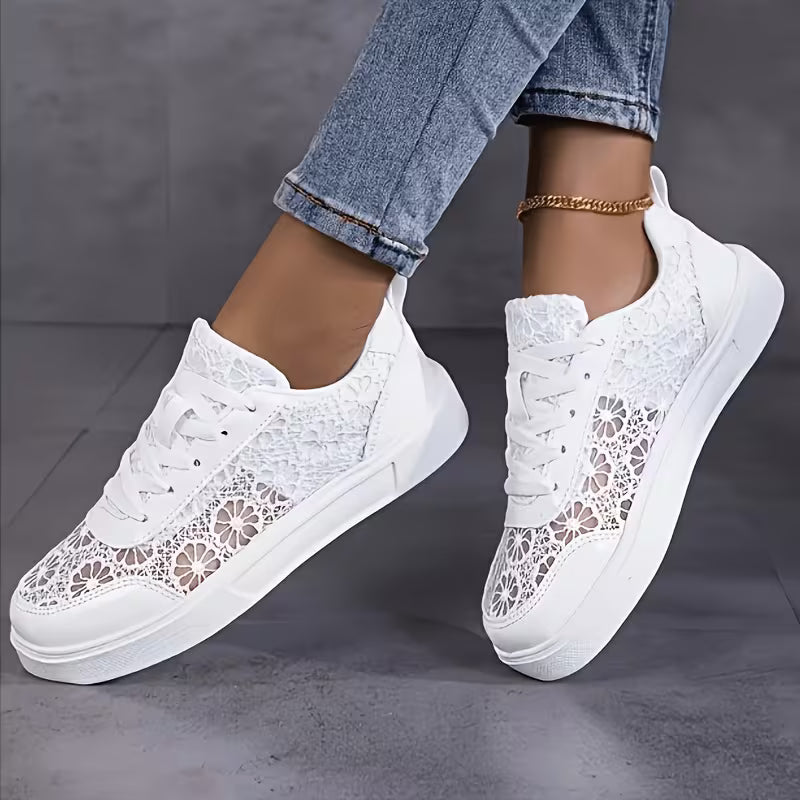 Seraphina | Gloss Lace Sneakers