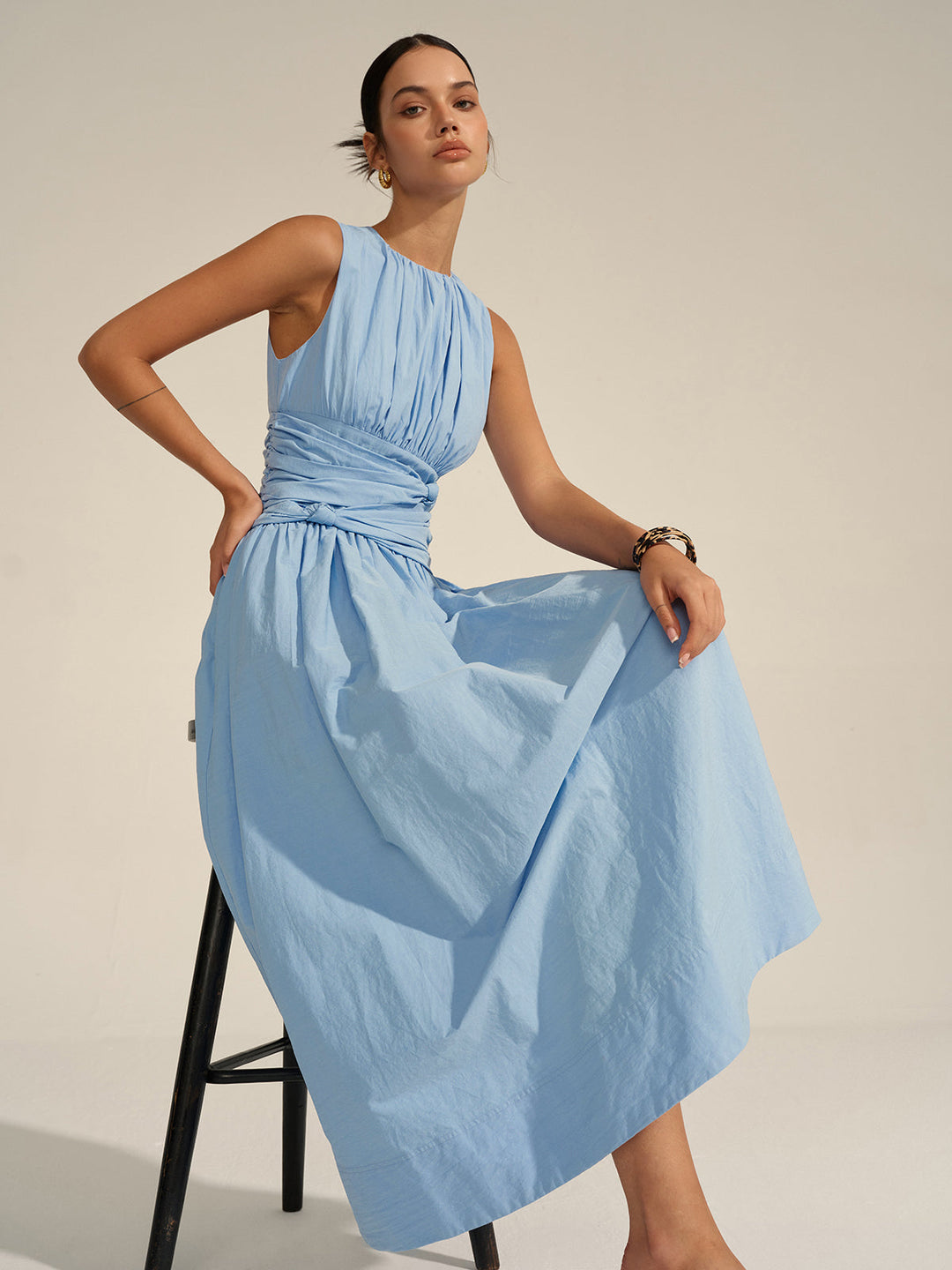 Ruched Waist Maxi Dress