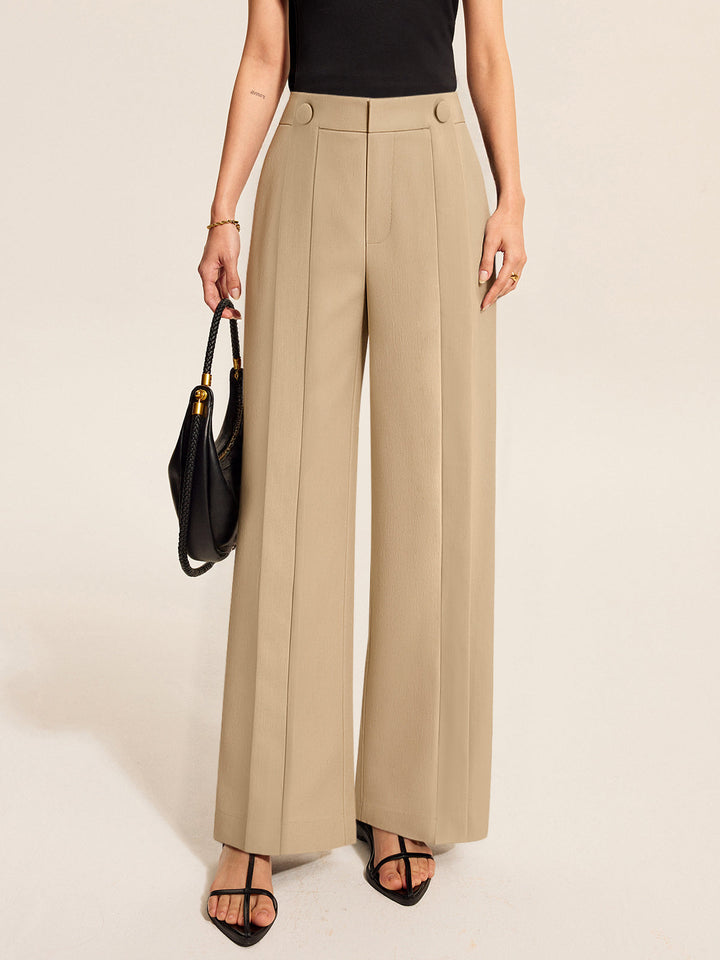 Pleated Wide-Leg Pants