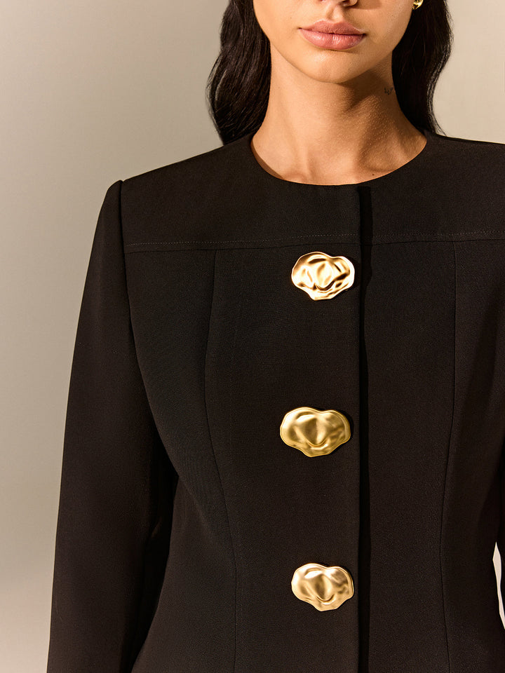 Metal Detail Tailored Blazer