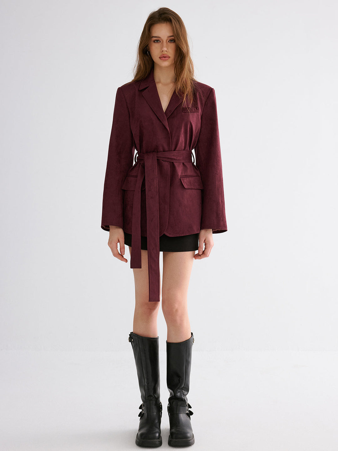 Minimal Belted Blazer