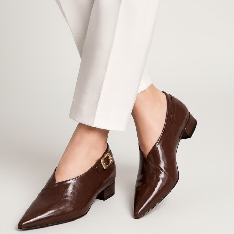 Francesca Leather Flats