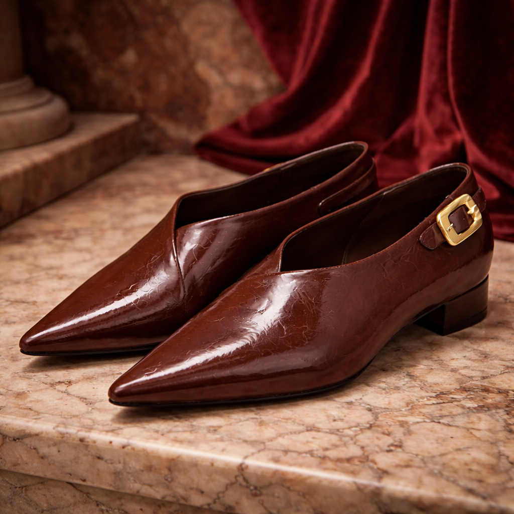 Francesca Leather Flats
