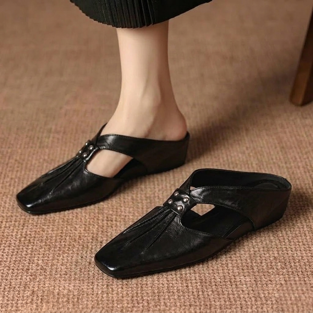 Lola Genuine Leather Mules