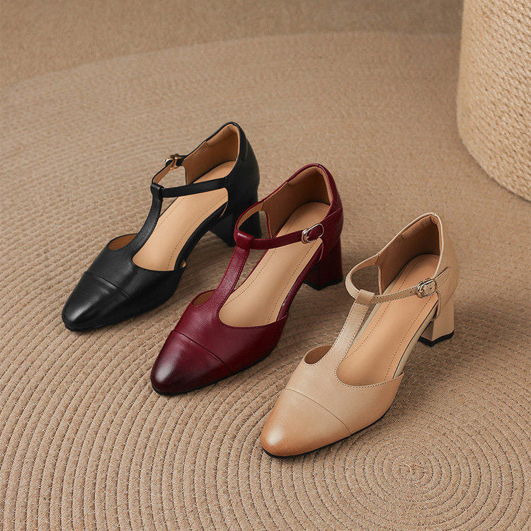 Helene Genuine Leather Heels