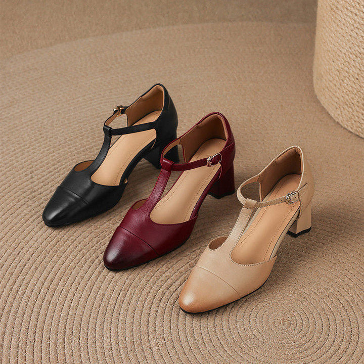 Helene Genuine Leather Heels