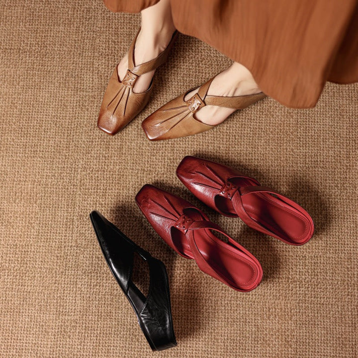 Lola Genuine Leather Mules