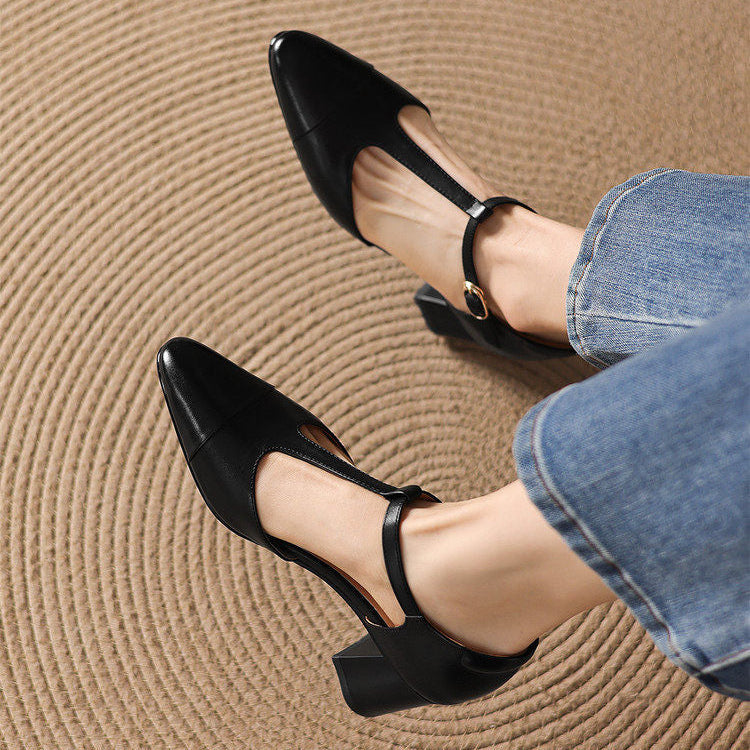 Helene Genuine Leather Heels