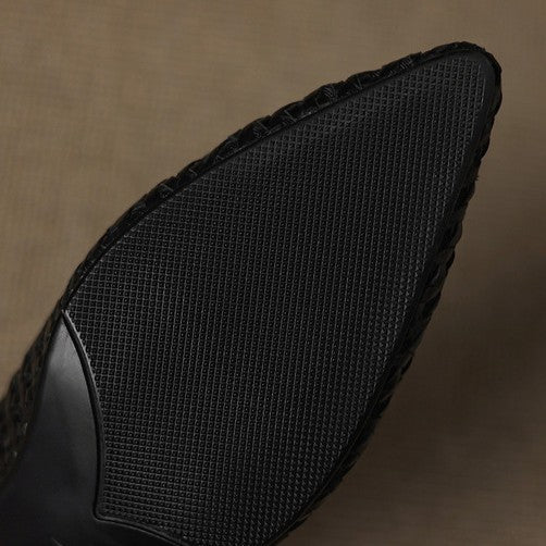 Velisse Woven Leather Mule Heels