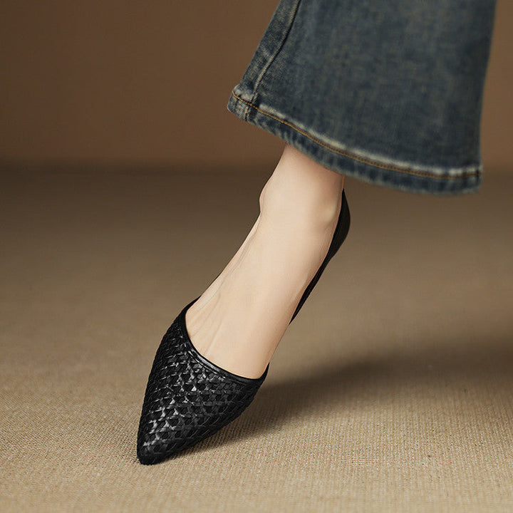 Serelle Woven Leather Heels
