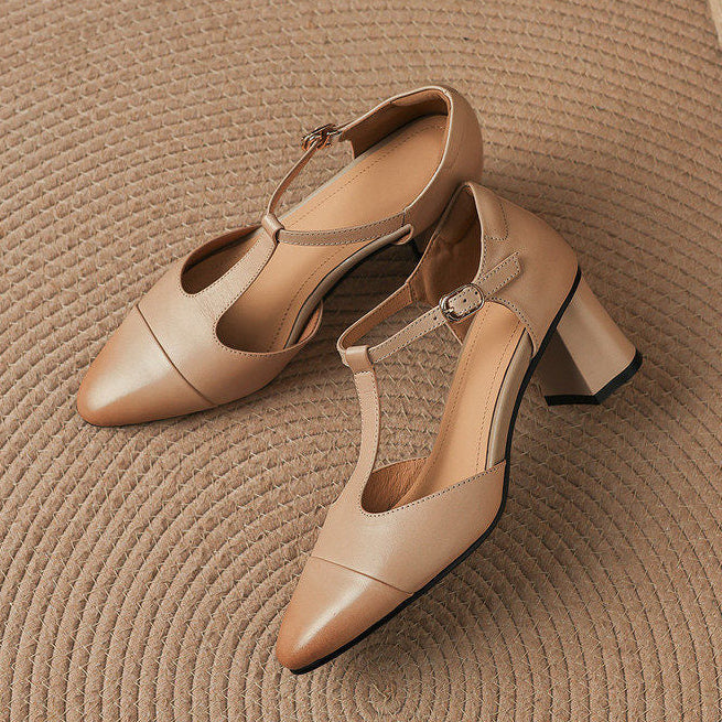 Helene Genuine Leather Heels