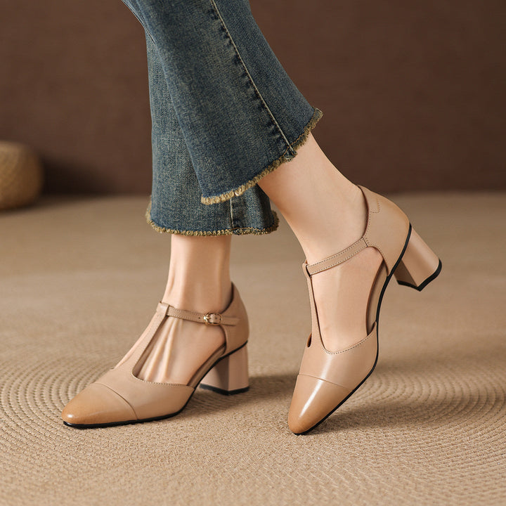 Helene Genuine Leather Heels