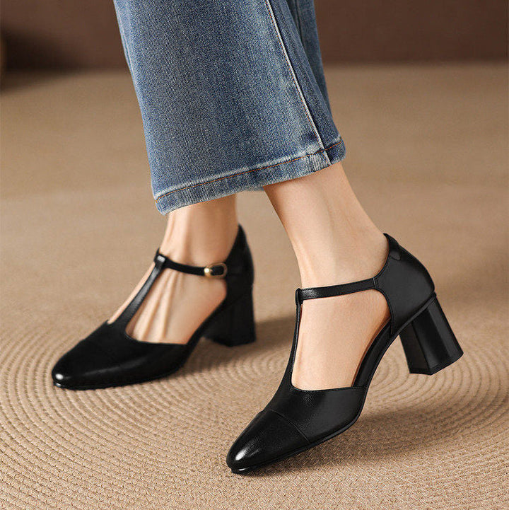 Helene Genuine Leather Heels