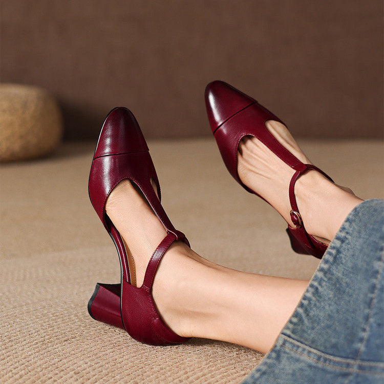 Helene Genuine Leather Heels