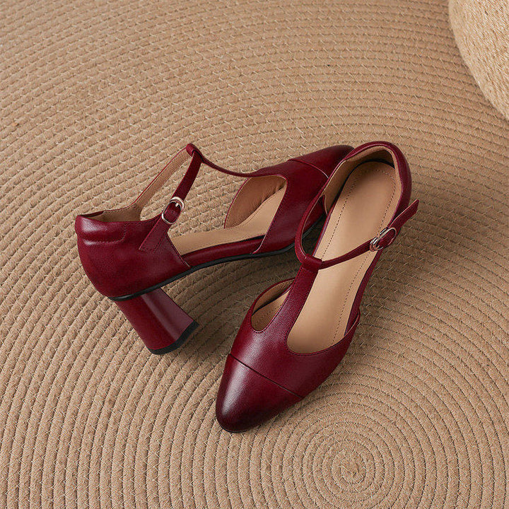 Helene Genuine Leather Heels