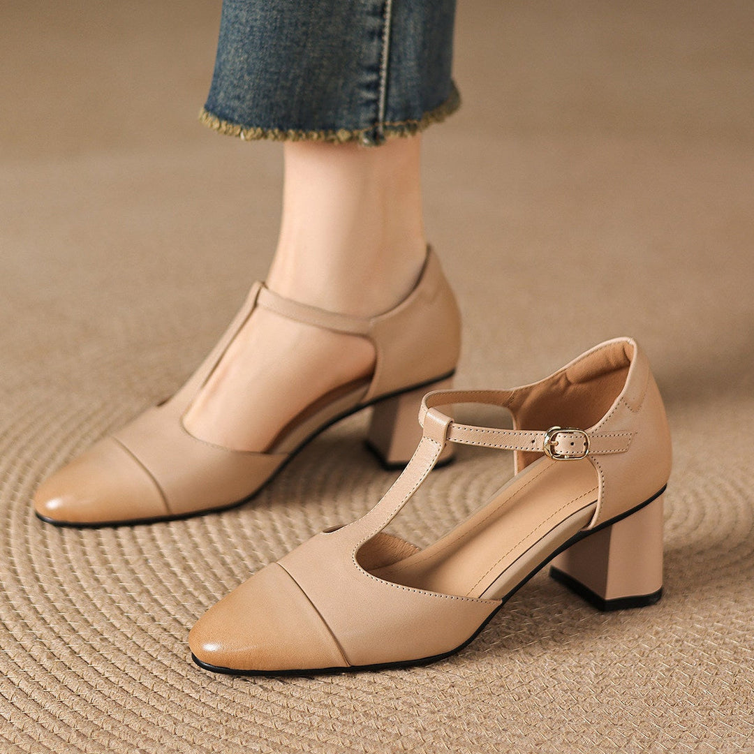 Helene Genuine Leather Heels