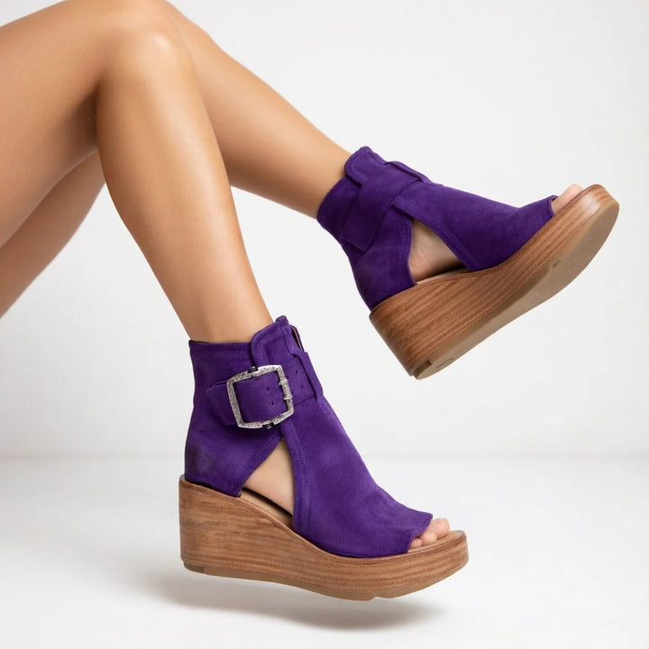 Nicole — Modern Open Wedge Ankle Boots