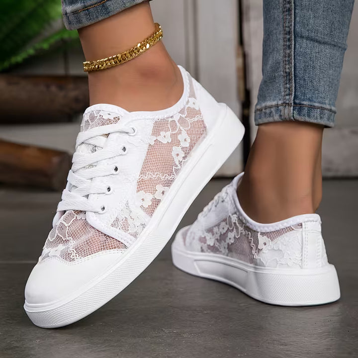 Noelle | Floral Lace Sneakers