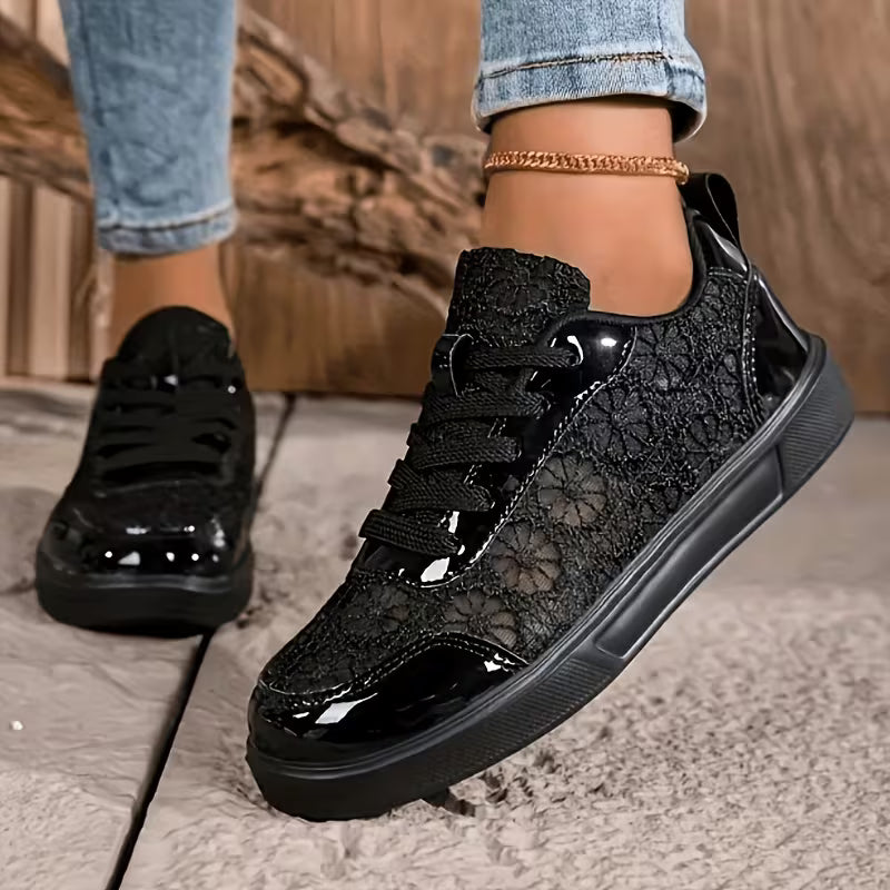 Seraphina | Gloss Lace Sneakers