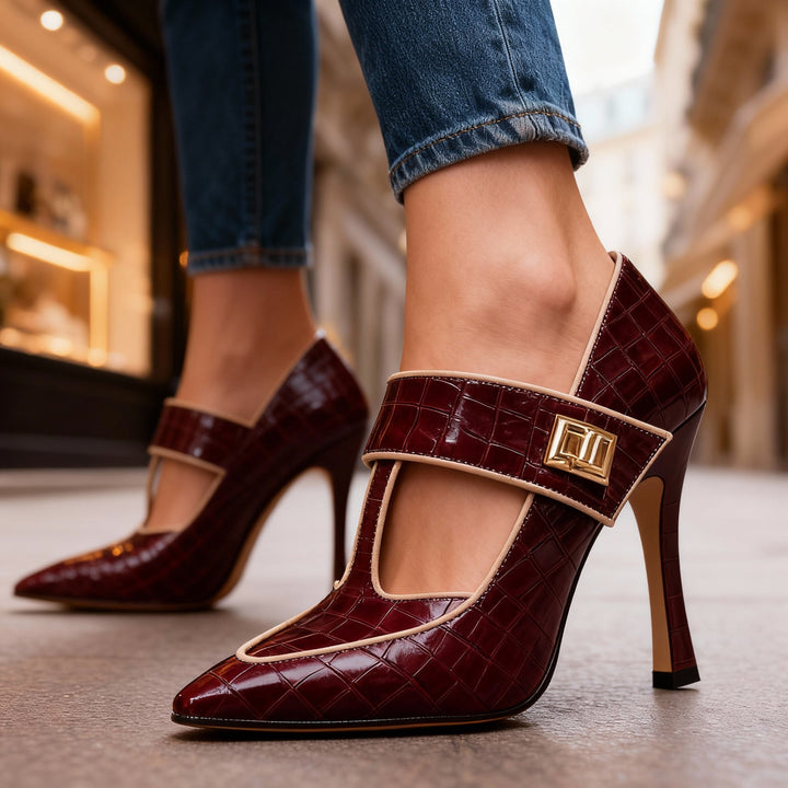 WHITNEY T-STRAP HEELS