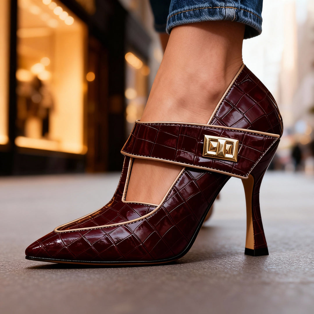 WHITNEY T-STRAP HEELS