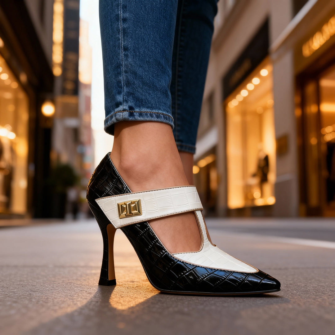 WHITNEY T-STRAP HEELS