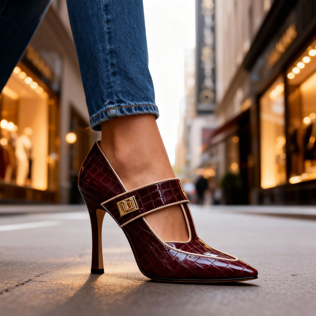 WHITNEY T-STRAP HEELS