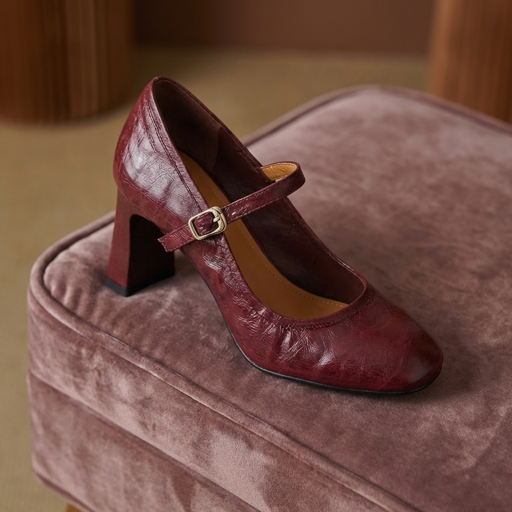 Monroe Leather Strap Heels