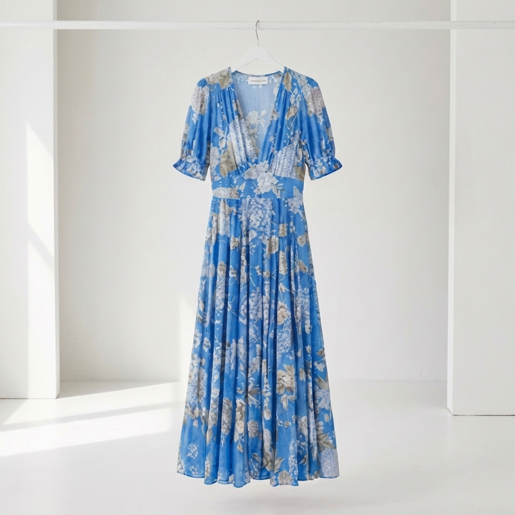 Minelda | Elegant Floral V-neck Dress