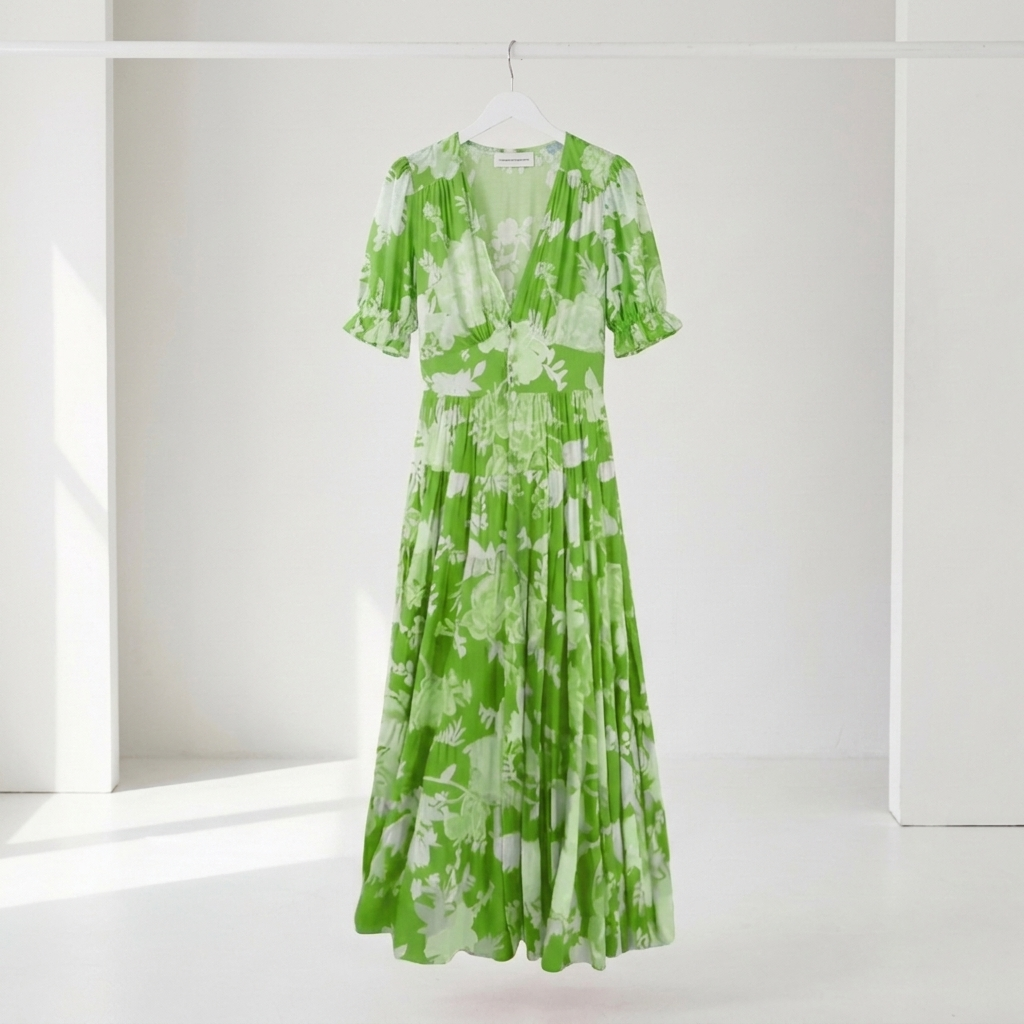 Minelda | Elegant Floral V-neck Dress