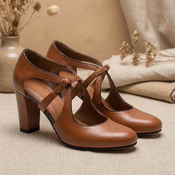 Violet | Elegant Comfort Strap Heels