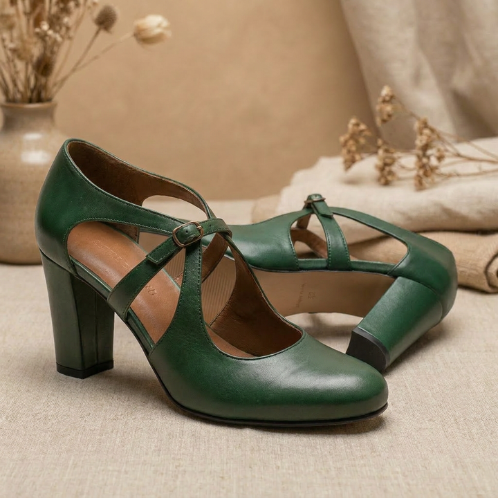 Violet | Elegant Comfort Strap Heels
