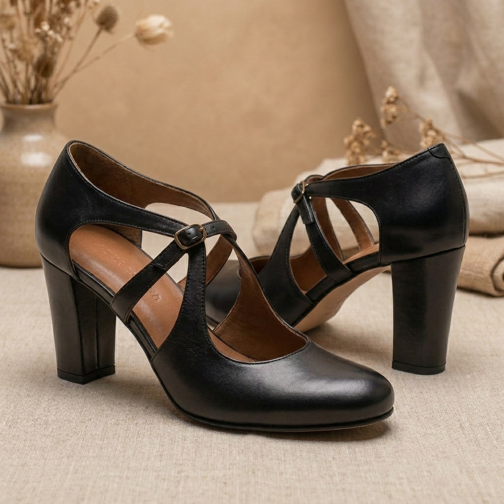 Violet | Elegant Comfort Strap Heels