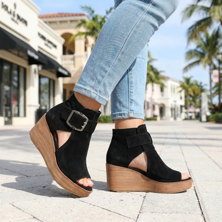 Diane — Modern Open Wedge Ankle Boots