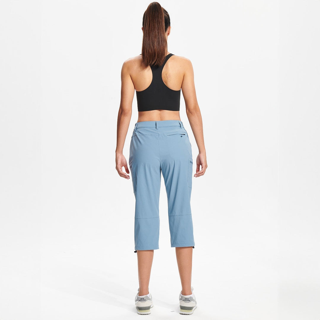 Women's Lightweight Water-Resistant Hiking Capris with 5 Pockets