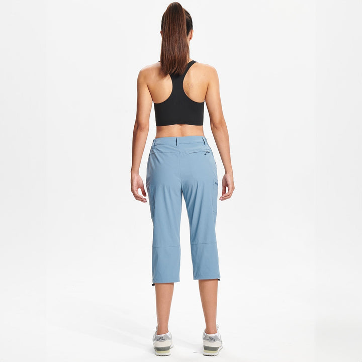 Women's Lightweight Water-Resistant Hiking Capris with 5 Pockets